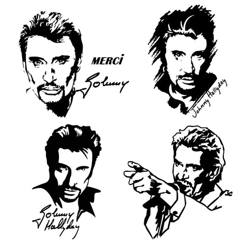 Autocollant Johnny Hallyday - 10 modèles - Autocollant - Le Taulier - boutique Johnny Hallyday