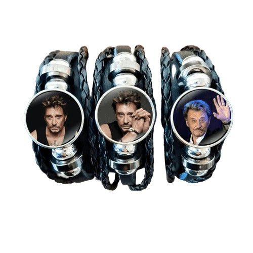 Bracelet en cuir Johnny Hallyday - Loup main image 0