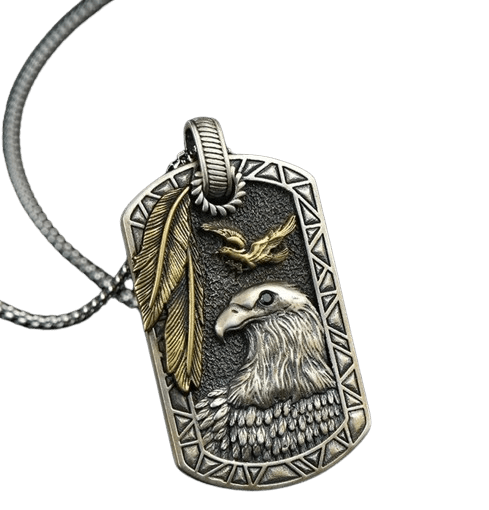 collier-plaque-johnny-hallyday-aigle-le-taulier