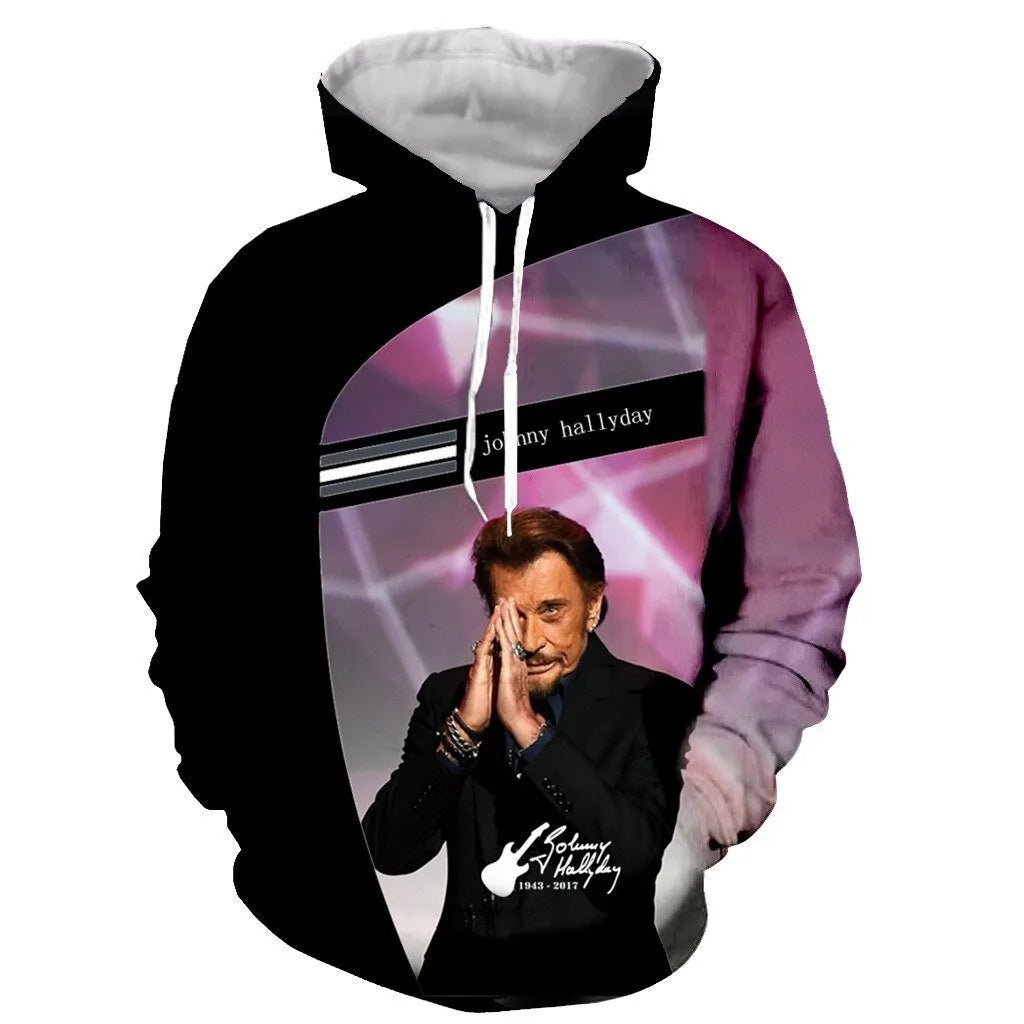 Sweat-shirt à capuche Johnny Hallyday Calendrier 2020
