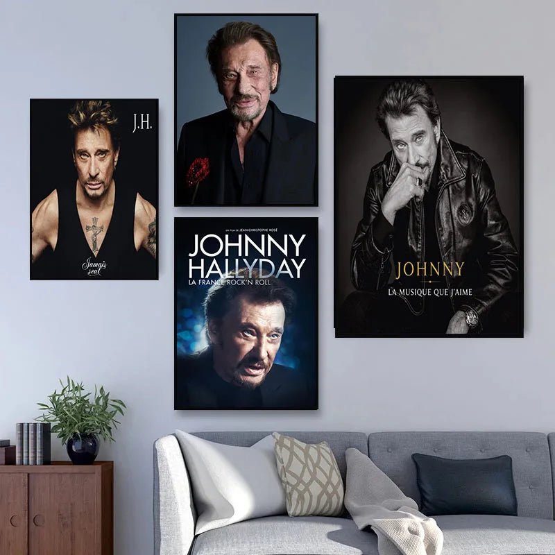 Plaque Décorative En Bois Johnny Hallyday - Décoration Murale - Rectangulaire - Neuf Sous Blister