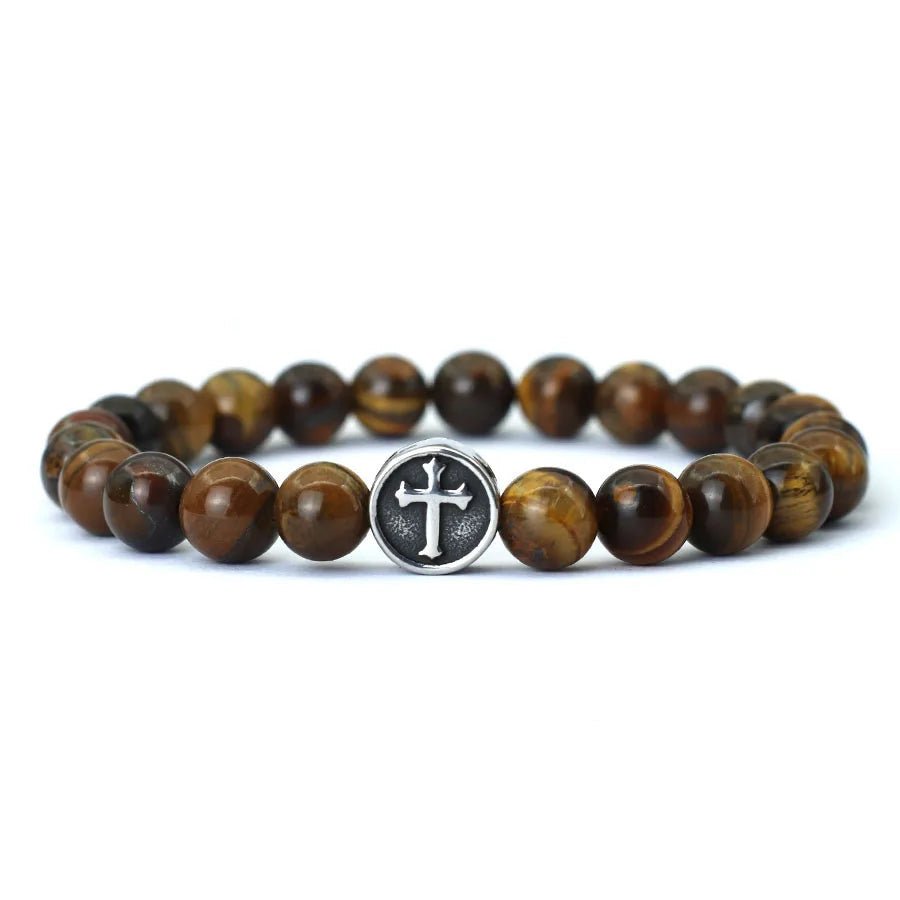 Bracelet Johnny Hallyday Homme - Perles Tressées Crâne Doré, Bijoux Rock Style Concert, Longueur Ajustable 17-25 Cm, Cadeau Fan Idéal