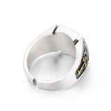 Bornrockerstore Bague Johnny Hallyday Solitaire Acier Inoxydable Avec Zircon - Bijou Symbolique