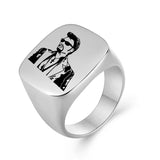 Chevalière Johnny Hallyday Hommage - 13 modèles argent - Bague - Le Taulier - boutique Johnny Hallyday