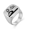 Chevalière Johnny Hallyday Hommage - 13 modèles argent - Bague - Le Taulier - boutique Johnny Hallyday