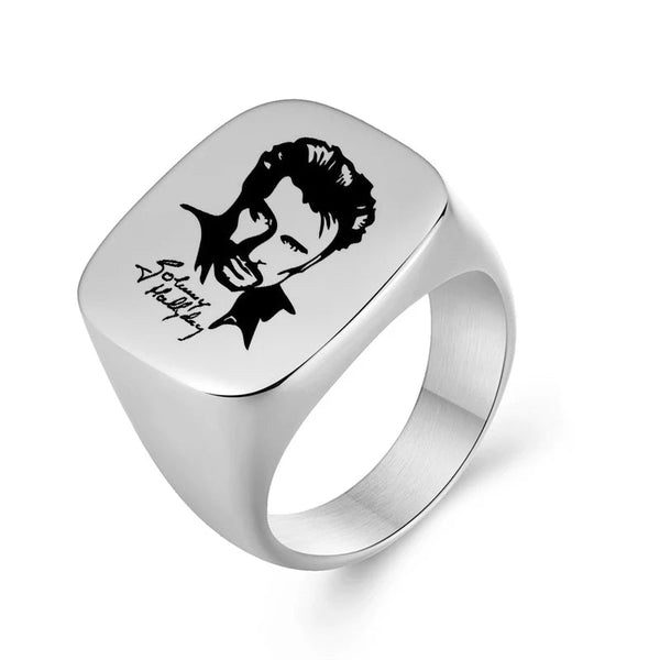 Chevalière Johnny Hallyday Hommage - 13 modèles argent - Bague - Le Taulier - boutique Johnny Hallyday