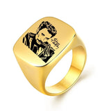 Chevalière Johnny Hallyday Hommage - 13 modèles or - Bague - Le Taulier - boutique Johnny Hallyday