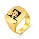 Chevalière Johnny Hallyday Hommage - 13 modèles or - Bague - Le Taulier - boutique Johnny Hallyday