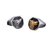 Chevalière Johnny Hallyday Loup modèle 2 - 2 modèles - Bague - Le Taulier - boutique Johnny Hallyday