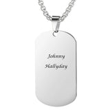 Collier plaque Johnny Hallyday - 4 modèles - Collier - Le Taulier - boutique Johnny Hallyday