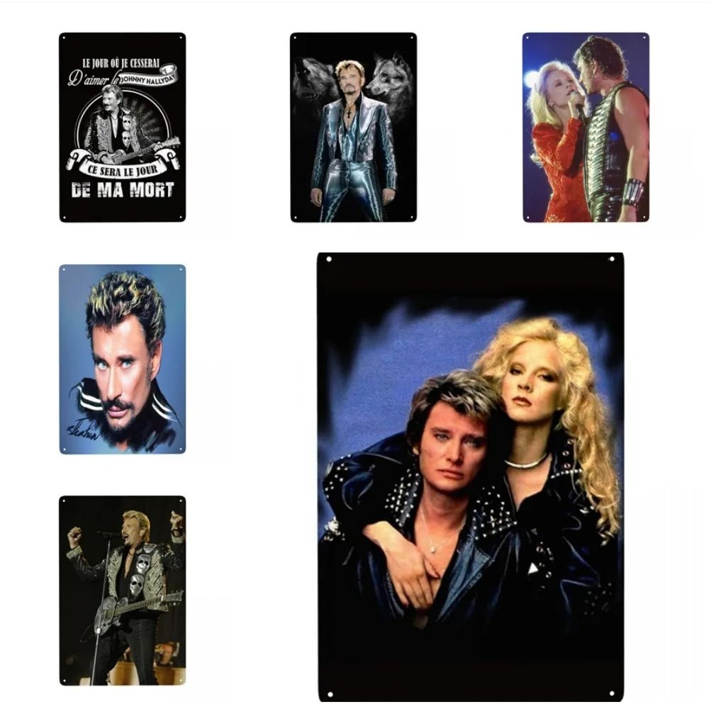 Plaque Décorative En Bois Johnny Hallyday - Décoration Murale - Rectangulaire - Neuf Sous Blister