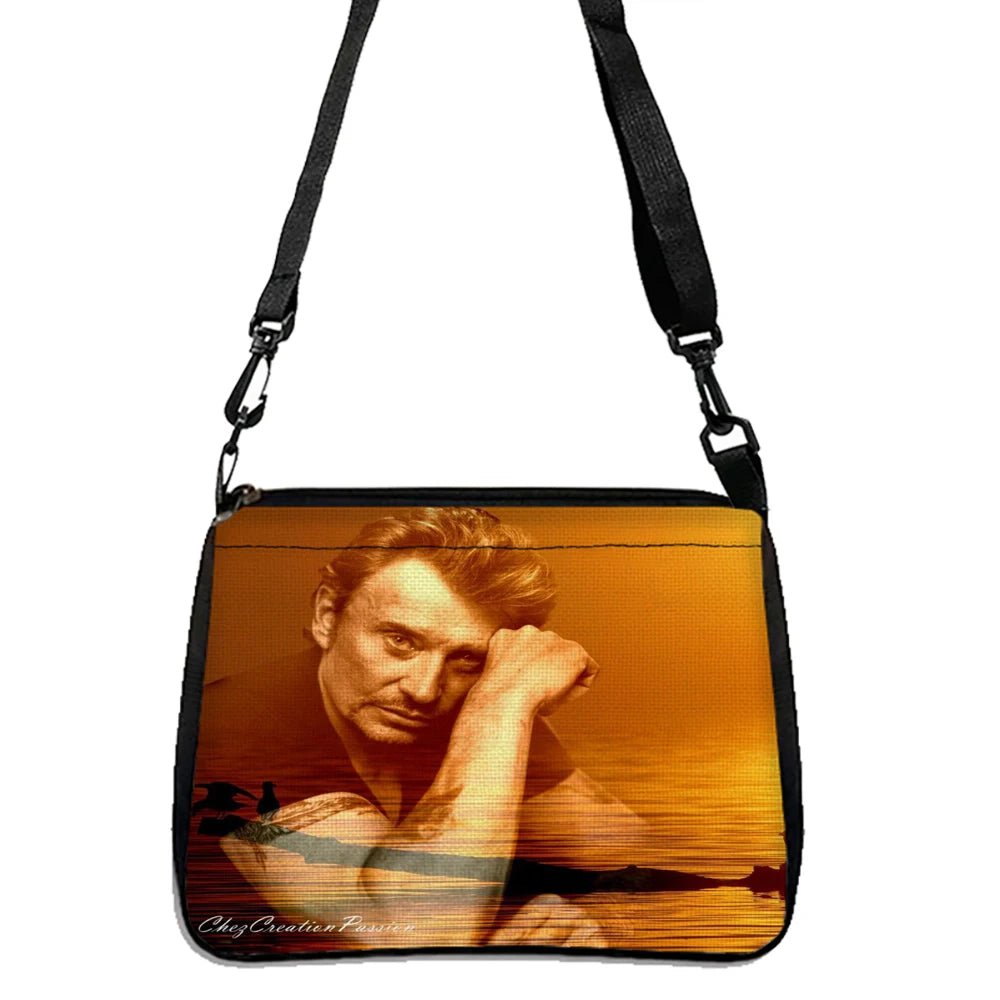 Sac Bandoulière Cordon Polaire Johnny Was - Motif Animalier Jaune - Très Bon état