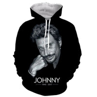 Sweat - shirt à capuche Johnny Hallyday modèle 2 - boutique Johnny Hallyday - bijoux Johnny Hallyday - Le Taulier