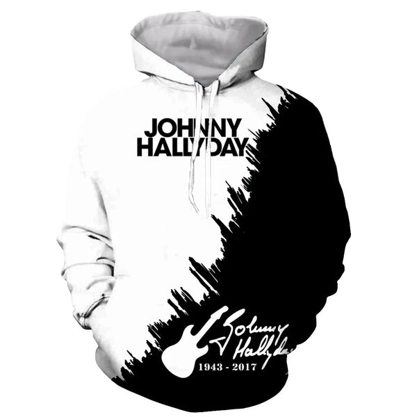 Sweat-shirt à capuche Johnny Hallyday modèle 22