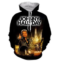 Sweat - shirt à capuche Johnny Hallyday modèle 3 - boutique Johnny Hallyday - bijoux Johnny Hallyday - Le Taulier