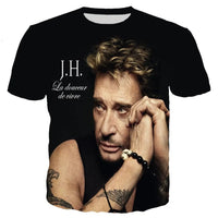 Tee-shirt Johnny Hallyday modèle 9 - boutique Johnny Hallyday - bijoux Johnny Hallyday - Le Taulier