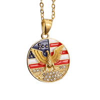Collier pendentif Johnny Hallyday Médaillon Aigle America - 3 modèles - boutique Johnny Hallyday - bijoux Johnny Hallyday - Le Taulier